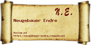 Neugebauer Endre névjegykártya